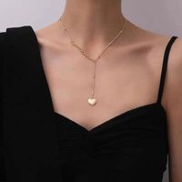 Korean Simple Clavicle Chain Temperament Stainless Steel Necklace main image 1