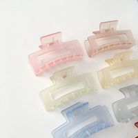 Korean Version Of The Jelly Color Female Clip Square Matte Simple Hairpin Small Fresh Female Square Shark Clip main image 3