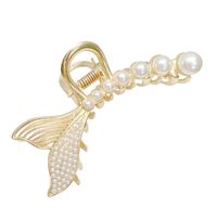Cola De Sirena Catch Clip Fish Tail Hair Clip Tocado Pearl Elegante Shark Clip Hair Jewelry main image 7