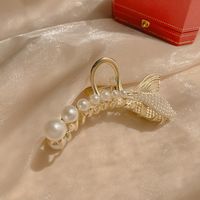 Cola De Sirena Catch Clip Fish Tail Hair Clip Tocado Pearl Elegante Shark Clip Hair Jewelry sku image 1