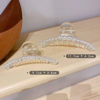 Korean Hair Clip Large Hair Clip Pearl Catch Clip Headdress Shark Hair Catch main image 5