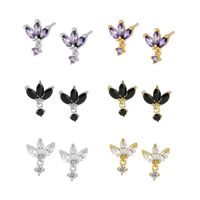 Sterling Silver Needle Inlaid Zircon Butterfly Ear Clip Earrings Women's Simple Elegant Earrings Niche Design Ins Style Jewelry main image 6