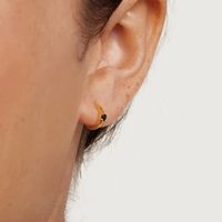 European And American Multicolor Zircon C-shaped Earrings Simple Earrings main image 5