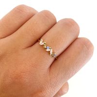 European And American Fashion Creative Butterfly Horse Dazzling Ring Cross-border New Arrival 18k Real Gold Micro Inlaid Color Zircon Copper Ring main image 3