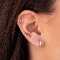 Cute Heart-shaped Small Stud Earrings Hollow Love Temperament Earrings Ear Buckle Ear Jewelry main image 3
