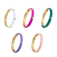 Fashion Color Epoxy Enamel 18k Gold Ring Female European And American Trend Index Finger Ring main image 1