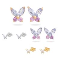 Cross-border Sterling Silver Needle Butterfly Studs Women's Japanese And Korean Temperamental Exquisite High-grade Earrings Super Fairy Mori Style Earring Ornament main image 2