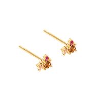 Simple Style Geometric Copper Plating Zircon Ear Studs 1 Pair main image 6