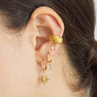 S925 Silver Needle Minimalist Eight-pointed Star Female Earrings main image 4