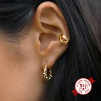 S925 Silver Needle Earrings Twisted Circle Earrings Wholesale main image 4