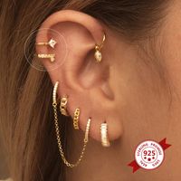 Single Double Layer 18k Copper Ear Clip Without Pierced Female Korean Simple Ear Bone Clip Fashion Earrings main image 3