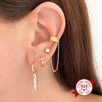 European And American Minimalist Cross Copper Ear Buckle Design Sense Ear Buckle main image 3