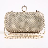 New European And American Rhinestone Dinner Bag Cosmetic Bag Diagonal Mesh Diamond Bag Wholesale main image 1