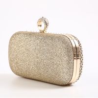 Nouveau Sac De Dîner En Strass Européen Et Américain Sac Cosmétique Sac De Diamant En Maille Diagonale En Gros main image 5