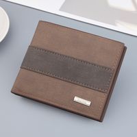 Men's Wallet Short Wallet Retro Zipper Bag Horizontal Casual Frosted Multi-card Pocket Small Wallet main image 2
