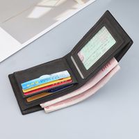Men's Wallet Short Wallet Retro Zipper Bag Horizontal Casual Frosted Multi-card Pocket Small Wallet main image 3