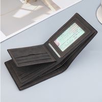 Men's Wallet Short Wallet Retro Zipper Bag Horizontal Casual Frosted Multi-card Pocket Small Wallet main image 4