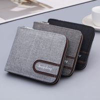 Herren Geldbörse Korean Canvas Dollar Tasche Geldbörse Multifunktionale Reißverschluss Geldbörse Lässige Schnalle Geldbörse main image 1