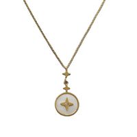 Whale Rain Ornament Asterism White Shell Shell Tassel Xingx Necklace Titanium Steel Plated 18k Gold Color-preserving Non-fading main image 6