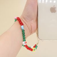 New Geometric Mobile Phone Chain Christmas Pattern Glass Color Rice Beads Mobile Phone Chain Lanyard main image 5