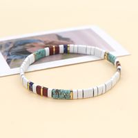 Niche Design Personality Bohemian Autumn And Winter New White Iron Gallstone Handmade Beaded Small Bracelet main image 5