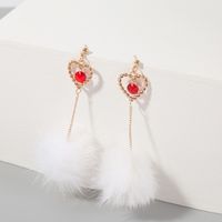 Ins Simple Cute Long Autumn And Winter Plush Earrings European And American Foreign Trade Creative Personality Ornament main image 3