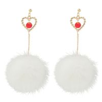 Ins Simple Cute Long Autumn And Winter Plush Earrings European And American Foreign Trade Creative Personality Ornament main image 6