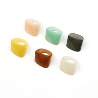 Korean Retro Resin Niche Design Index Finger Ring Fashion Temperament Simple Trend Acrylic Ring main image 3