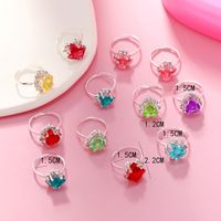 Ensemble De Boîte-cadeau De Bijoux De Dessin Animé De Pierres Précieuses En Cristal D&#39;imitation Bague Pour Enfants Coréens Bague Combinée De 12 Pièces main image 4