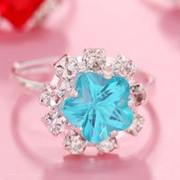 Imitation Crystal Gemstone Cartoon Jewelry Gift Box Set Ring Korean Children 12-piece Combination Ring main image 5