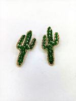 Fashion Net Red Same Earrings Cactus Green Forest Small Fresh Temperament Ear Jewelry main image 6