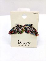 European And American Colorful Diamond Butterfly Earrings main image 1