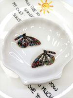 European And American Colorful Diamond Butterfly Earrings main image 4