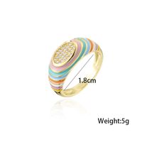Australian Ancient European And American Foreign Trade Export Supply Candy Color Y2g Style Dripping Copper Micro Inlaid Zircon Open Ring For Women main image 5