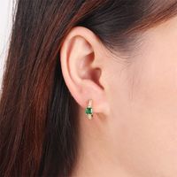 Fashion Geometric Diamond Copper Artificial Gemstones Earrings main image 6