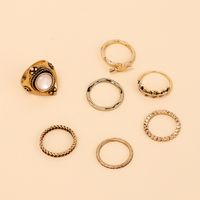 Fashion Personality Niche Design Sense Index Finger Joint Ring Retro Ring Combination Set Wholesale main image 2