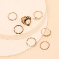 Fashion Personality Niche Design Sense Index Finger Joint Ring Retro Ring Combination Set Wholesale main image 5