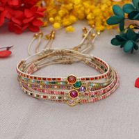 Niche Design Fashion Simple Miyuki Rice Beads Hand-woven Diamond-studded Friendship Rope Small Bracelet main image 1