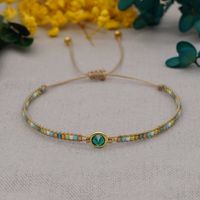 Niche Design Fashion Simple Miyuki Rice Beads Hand-woven Diamond-studded Friendship Rope Small Bracelet main image 4