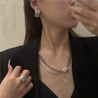 Korea Pendant Tag Necklace Clavicle Chain Heart Clavicle Chain Sweater Chain Earrings main image 3