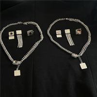 Korea Pendant Tag Necklace Clavicle Chain Heart Clavicle Chain Sweater Chain Earrings main image 5