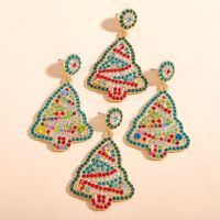 New Christmas Tree Earrings European And American Fashion Long Earrings main image 1