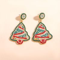 New Christmas Tree Earrings European And American Fashion Long Earrings main image 4