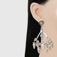 New Personality Style Diamond-studded Pearl Earrings Drop-shaped Earrings main image 3