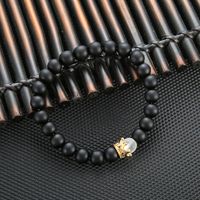 New Fashion Alloy Crown Colorful Glass Bead Bracelet Elastic Rope Bracelet Jewelry Wholesale sku image 1