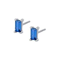 Europe And America Cross Border Sterling Silver Needle Multi-color Zircon Stud Earrings Women's Simple Small Square Fashion All-match Silver Ear Studs sku image 10
