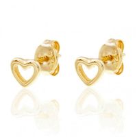 Cute Heart-shaped Small Stud Earrings Hollow Love Temperament Earrings Ear Buckle Ear Jewelry sku image 2