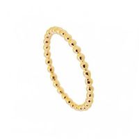 Foreign Trade French Minority Ins Index Finger Ring Bone Joint Simple Ring 18k Gold Copper Ring Dot Beads Little Finger Ring Couple's Ring sku image 1