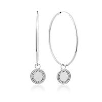 European And American Style Sterling Silver Needle Women's Fashion Circle Gold Silver Large Earrings Round Earrings Female Fashion Ornament sku image 2