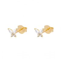 Cross-border Sterling Silver Needle Butterfly Studs Women's Japanese And Korean Temperamental Exquisite High-grade Earrings Super Fairy Mori Style Earring Ornament sku image 1